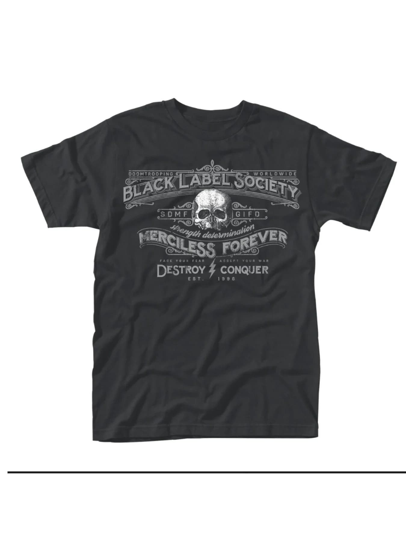 'Merciless Forever' Graphic T-Shirt 100% Cotton O-Neck Short Sleeve Summer Casual Mens T-shirt Streetwear