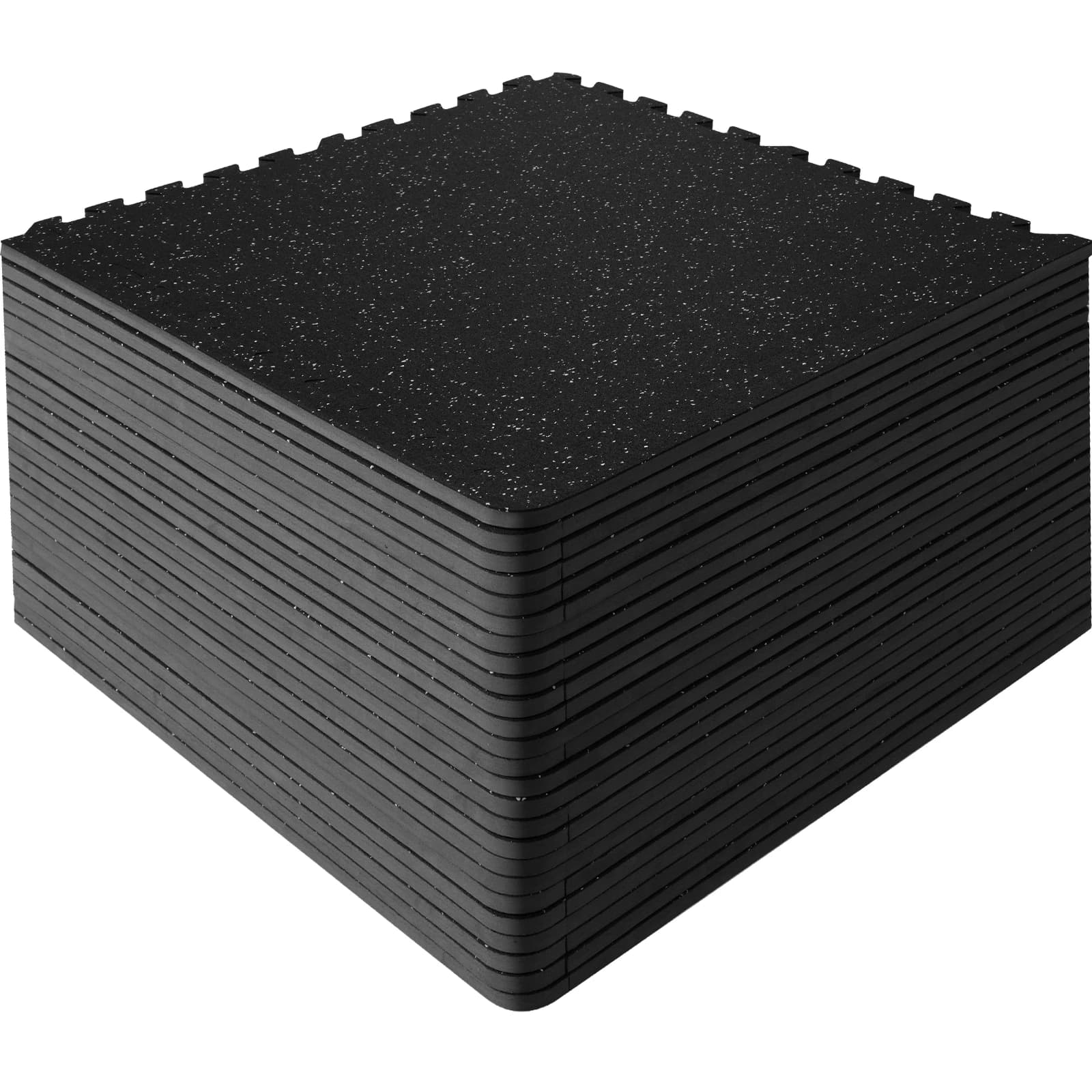 25/12/6 PCS 1/2 inch Thick Gym Floor Mats EVA Foam & Rubber Top Interlocking Workout Floor Mats Waterproof  Mats