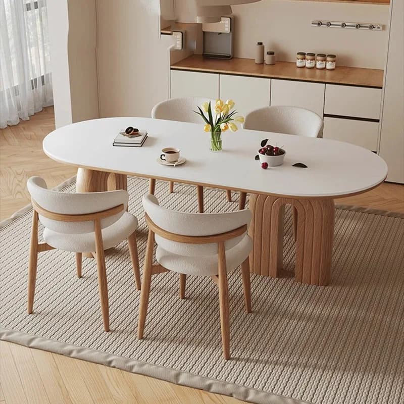 Nordic Modern Dining Table Chairs Coffee Restaurant Conference Dining Table Wood Kitchen Office Muebles Living Room Furniture