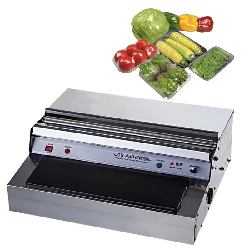 Vegetable Fruit Pvc Fresh-keeping Film Sealing Wrapping Tool Full-automatic Fresh-keeping Film Packaging Machine for Supermarket