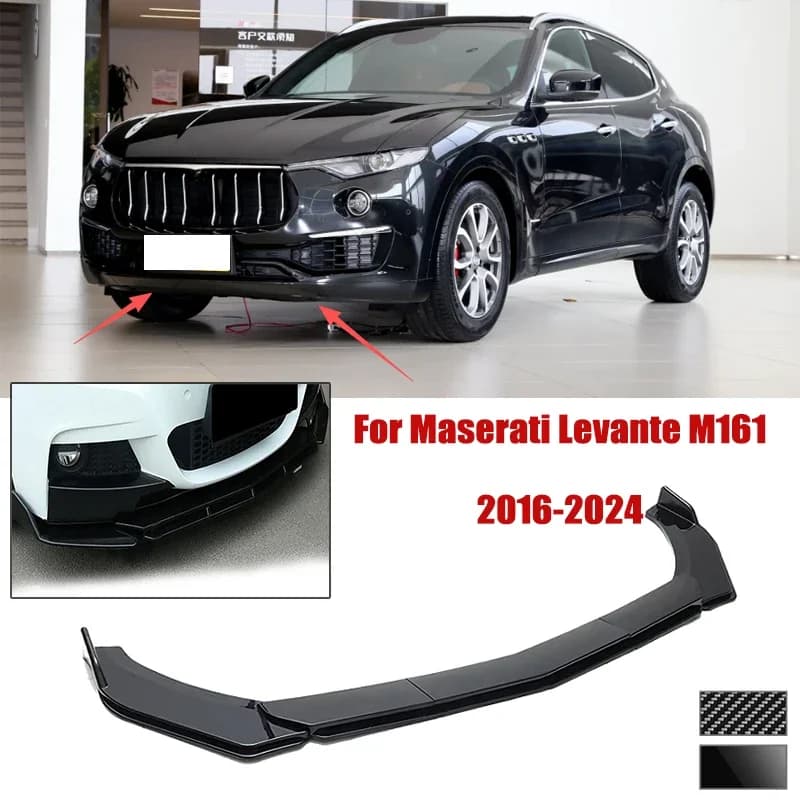 5pcs Front Bumper Shovel For Maserati Levante M161 2016-2024 Spoiler Front Bumper Deflector Anti Scratch Protection Device