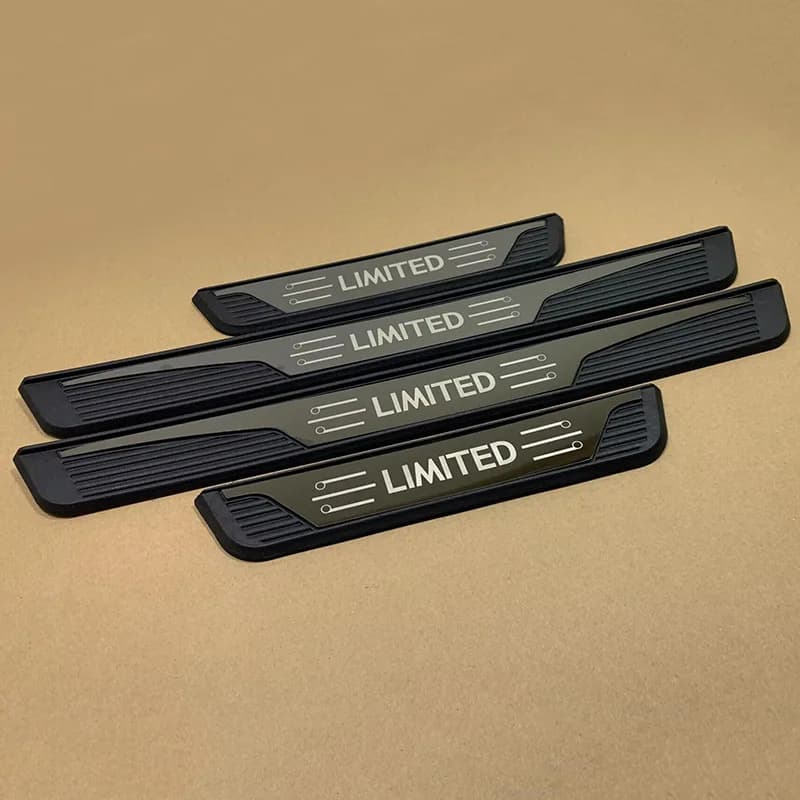 Universal Car Door Sill Protector Stickers Plastic Stainless Steel Door Entry Guard Threshold Strips Anti-scratch Limited Style