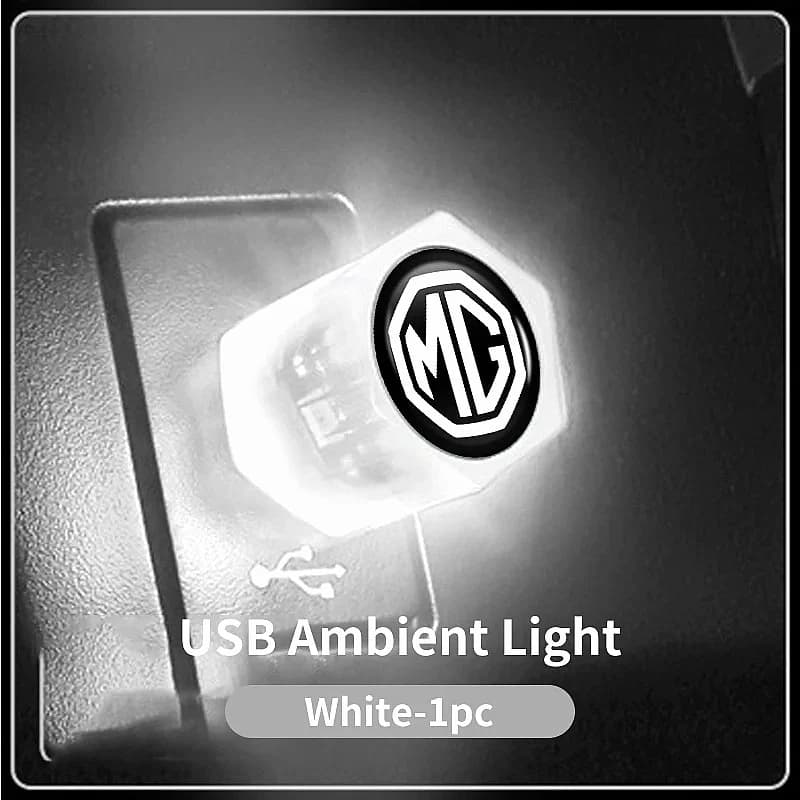 Mini USB LED Socket Ambient Night Light For MG Mulan MG6 ZS HS MG4, MG Logo Car Interior Decor Lamp Auto Parts