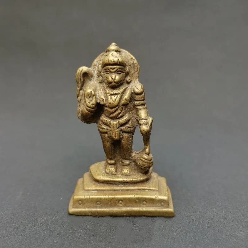 Chinese Solid Brass Tantric Buddha Statue Small Ornament Retro Nepalese Statue Desktop Craft