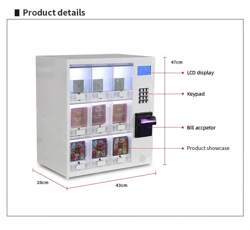 Self Service  Vending Machine Novelties 24 Hours Auto Ice-Cream Snake Napkins