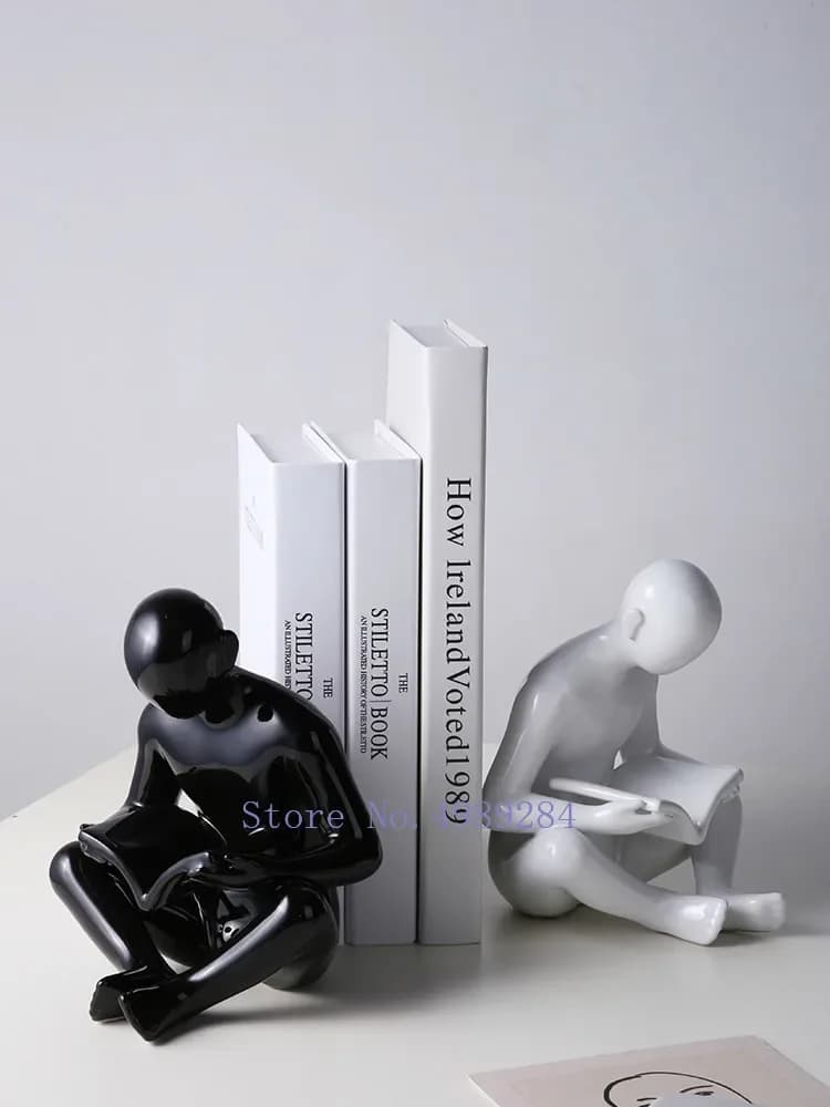 Creative ceramics Sculpture modern desktop Bookcase finishing Decorative accessories Home Crafts ornaments decoration