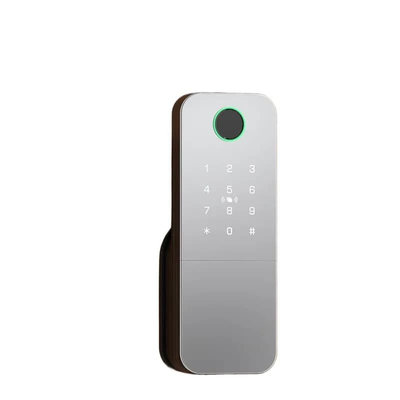 Electronic fingerprint password Outdoor courtyard waterproof lock, moonlight silver deep waterproof y