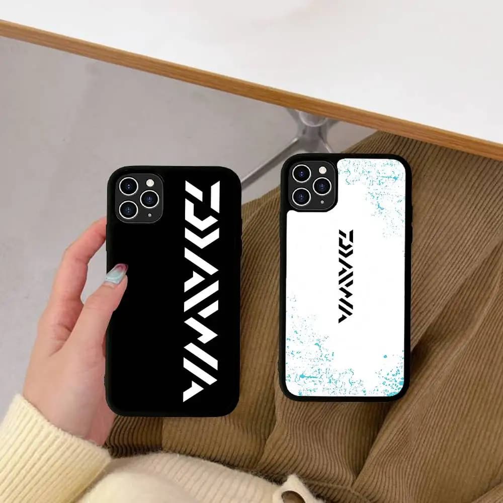 D-DaiwaS Fishing Logo PC+TPU Shockproof Protective Phone Case For IPhone17 14 15 16 Pro Max 13 12 11 17 Air