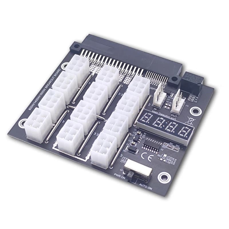 Suitable for DELL server power to 6P graphics card power board 36 + 24PIN to 12 6P adapter boards