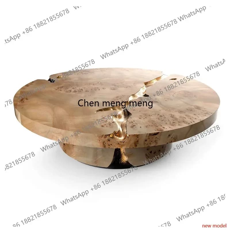 N138Marble Luxury Coffee Table Modern Minimalist Designer Light Coffee Table Sleek Special Living Room Furniture Tavolo Basso