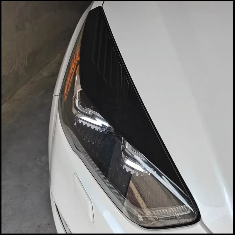Car styling For Ford Escape 2017 2018 2019 Kuga Vignale Headlight Eyelid Eyebrow Decorative Cover Sticker Trim Auto Accessories