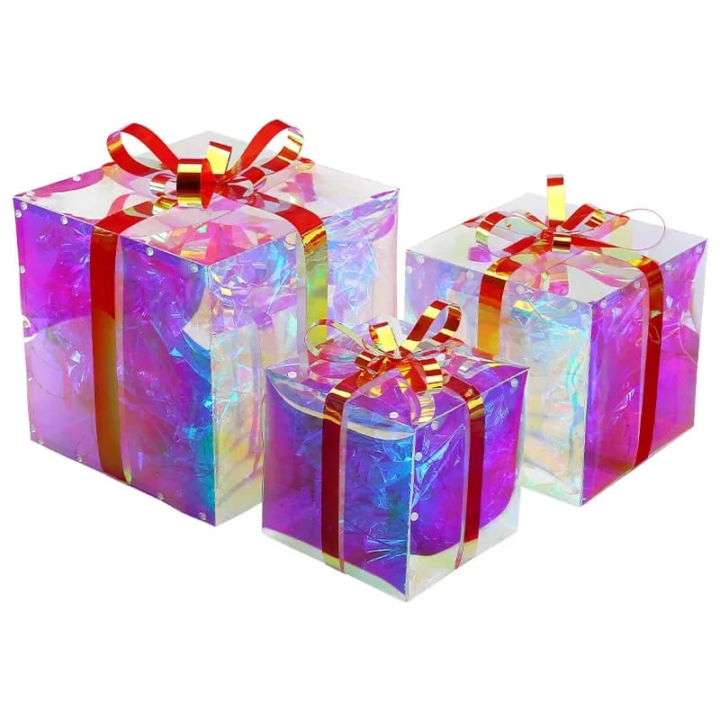 Luxury Party Supplies Gift Set Christmas Decoration Room Decoration Gift Box Light Emitting Diode Light
