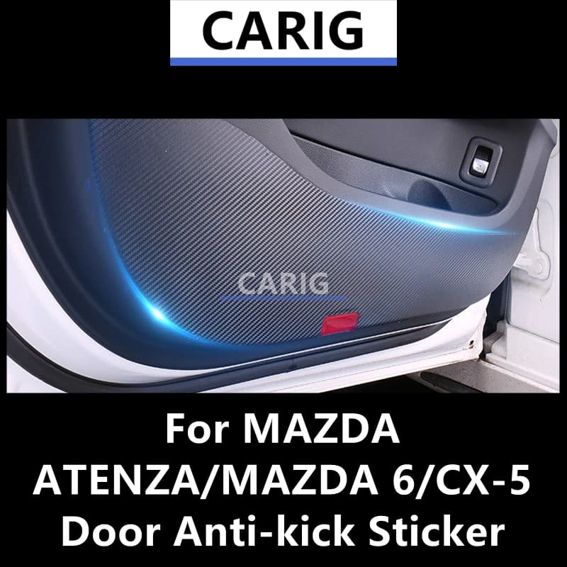 For MAZDA ATENZA/MAZDA 6/CX-5 Door Anti-kick Sticker Modified Carbon Fiber Interior Car Film Accessories Modification
