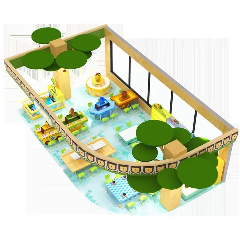 Wooden Building Block Table for Kids Indoor Playground Equipment Sand Play Station Educational Role Play Learning Toys Game