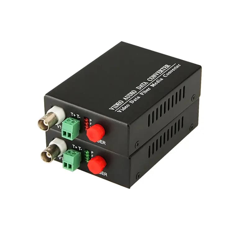HD CVI Analog to Fiber Optic Converter 1 Pair 1 Channel RS485 Return Data FTTH 3 Years Convertidor De Coaxial a Ip DC 5V 50M
