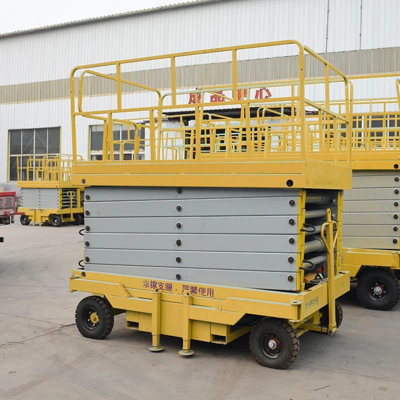 Hydraulic Mobile Lift Table Scissor Lift Cart Electric Scissor Lift Table 4 Wheels