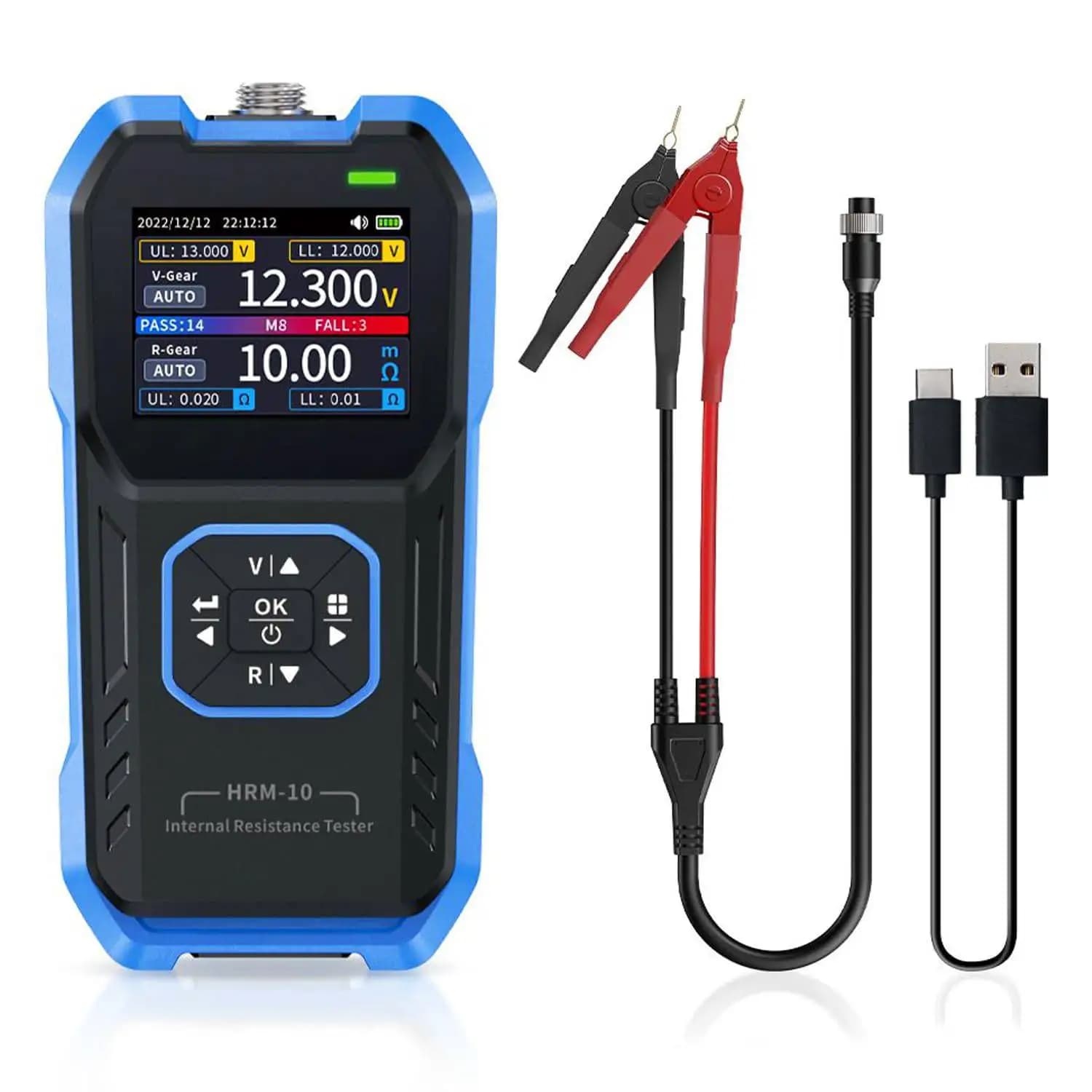 Internal Resistance Tester Internal Resistance Meter 100 V 200Ω Internal Resistance Tester for Li/Lab/Zine Battery etc