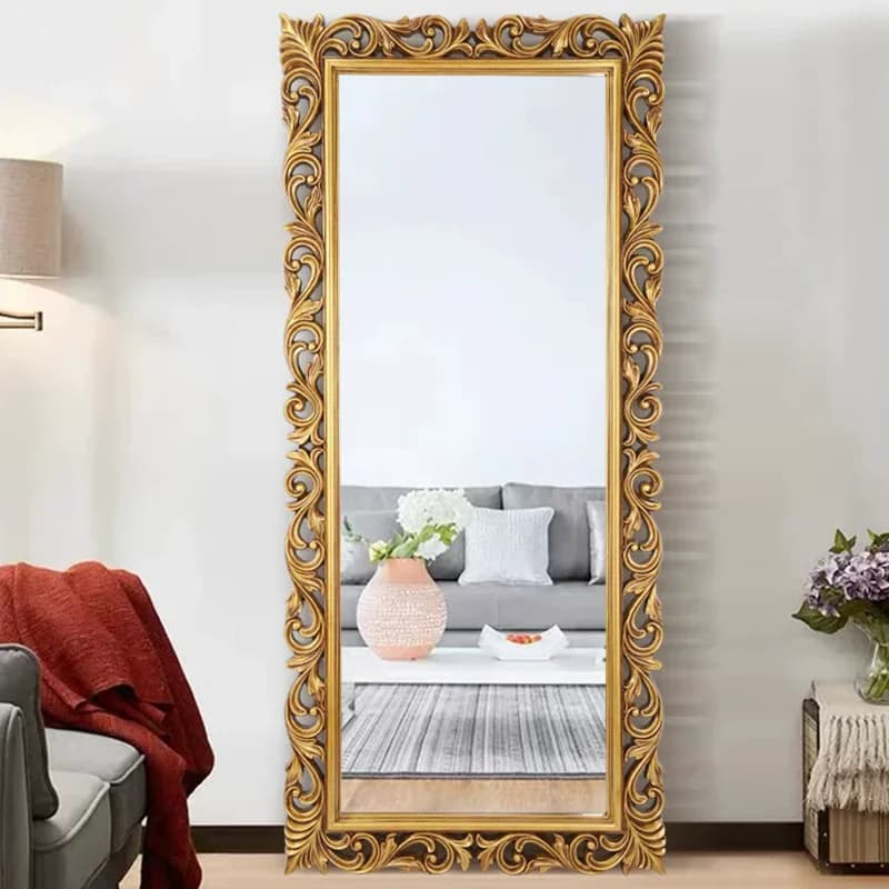 Funky Floor Mirror Square Luxury Long Men Bathroom Girls Bedroom Standing Full Body Mirror Modern Espelhos Home Decorations
