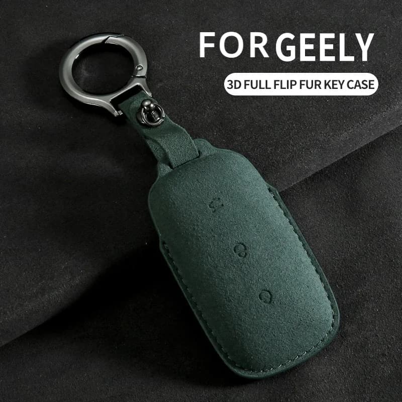 Car Remote Key Case Cover for Geely Galaxy L7 2023 L6 MAX 1.5T Plus AIR PRO Protector Suede  Auto Key Fob Shell Keychain