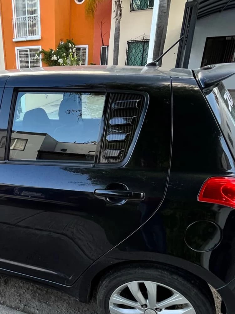 Car Styling For Suzuki Swift 2005-2010 Rear Window Shades Shutter Louver Vent Scoop Cover Trim Decorative Auto Accessories