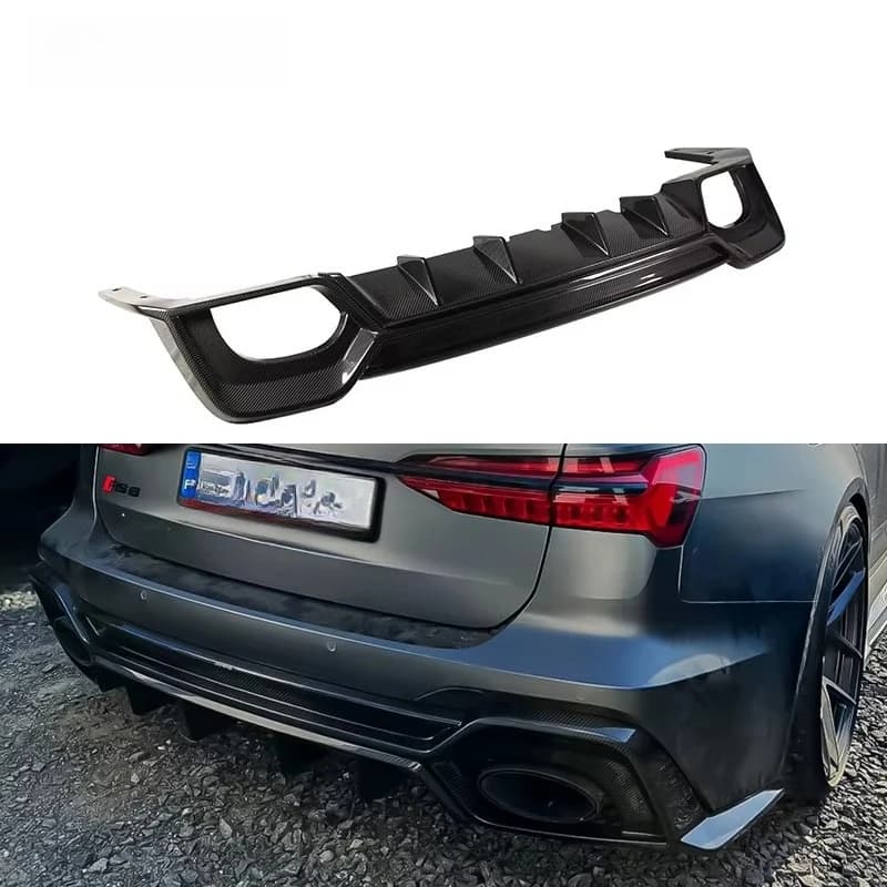 Dry Carbon Fiber Body Kit Rear Diffuser for  RS6 RS7 C8