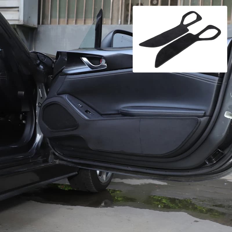 4piece set Velvet Black For Mazda MX-5 2016+ car door anti-dirty mat decorative sticker car interior protection accessories