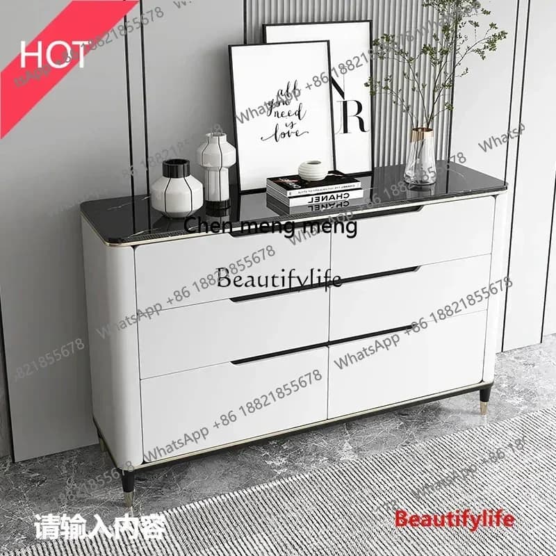 style NEW Hotel Italian marble porch cabinet light luxury modern dining side cabinet against the wall ss 8617