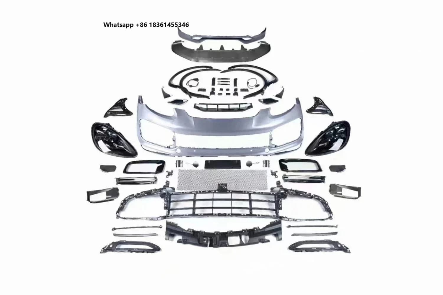 For 11-14 958.1 modified Body kit headlight taillight grill Wheel eyebrow Car front rear Bumper assembly Surround