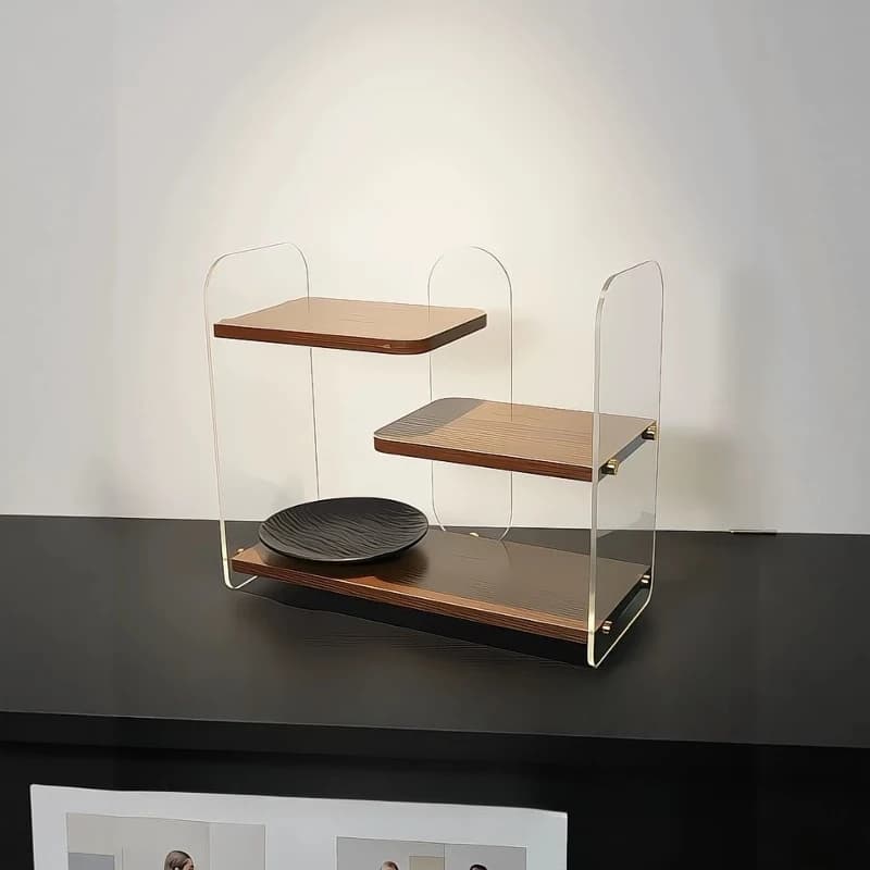 Desktop Shelf Household Acrylic Multi-layer Advanced Storage Rack Office Station Books