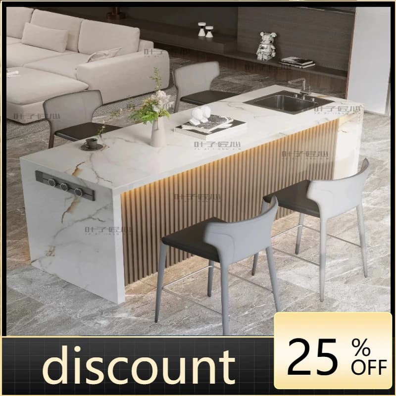 LH household living room partition island small apartment sofa rock slab kitchen dining table integrated