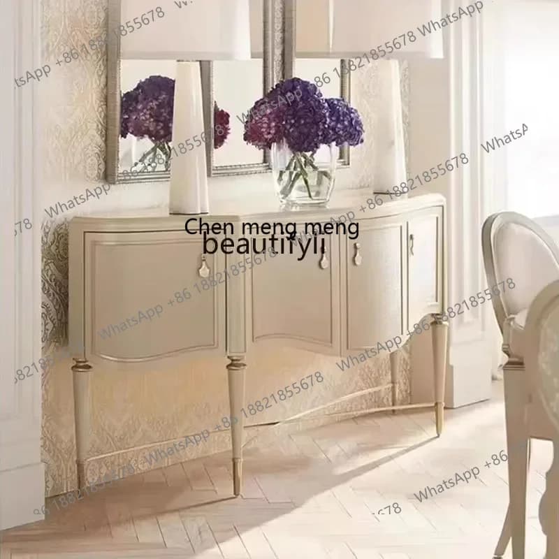 32 American rural simple solid wood dressing cabinet, living room entrance table, light luxury side table, storage cabinet