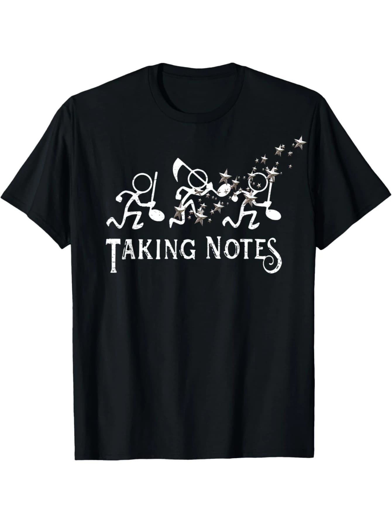 Vintage Musical Taking Notes Music Lovers Teachers T-Shirt 100% Cotton O-Neck Short Sleeve Summer Casual Mens T-shirt Streetwear
