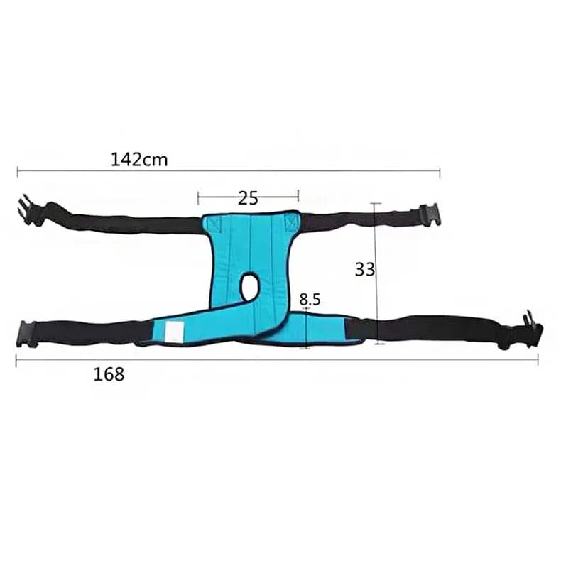 Restraint Leg Strap Elderly Wheelchair Strap Prevent Slipping Adjustable Leg Protection Pad Slider