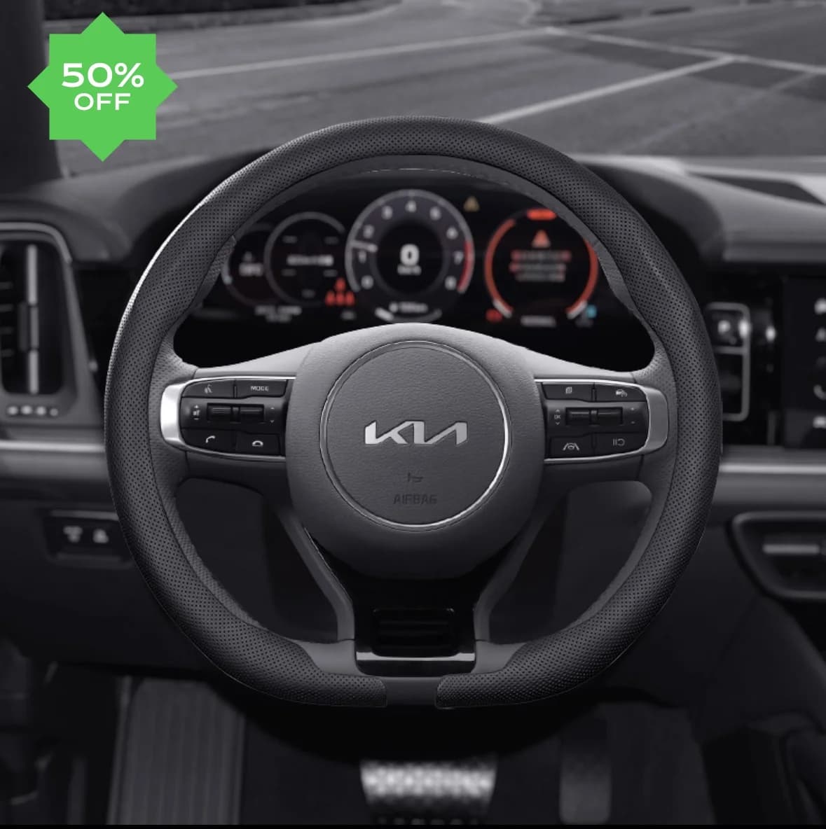 For KIA Car Steering Wheel Cover Nappa Leather Car Steering Cover GT Brand Rio Cerato Sportage Stinger EV6 GT EV6 GT-line