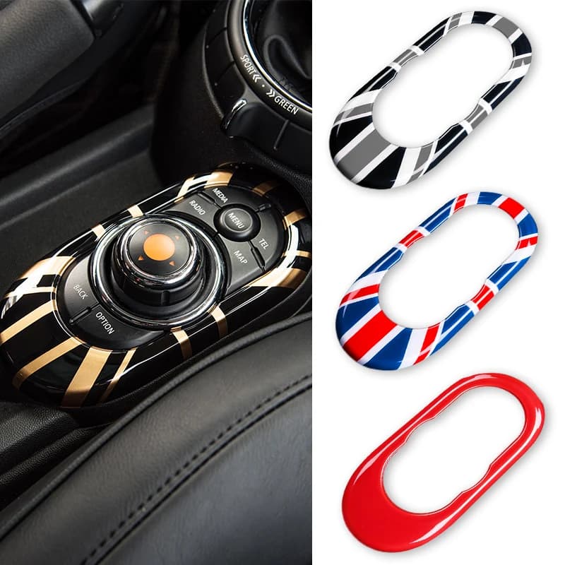 For Mini Cooper F55 F56 F57 Car Center Console Knob Frame Trim Switch Button Protector Cover Car Interior Button Accessories