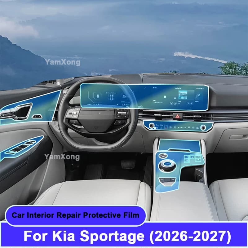 For Kia Sportage (2026-2027) Car Interior Protective Film Dashboard Center Control Screen Anti Fingerprint Protective Cover Trim