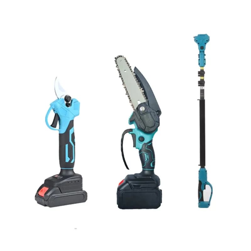 Set of pruning shears single hand saw small lithium battery branches fruit tree shears electric scissors