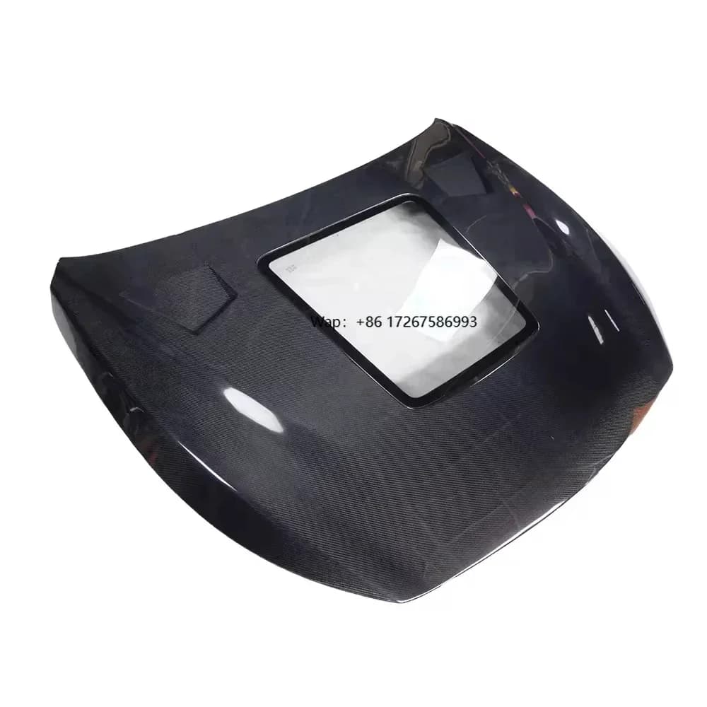 Wholesale Price Q50 Carbon Fiber Engine Hood Cover with Glass Window for INFINITI Q50 2013