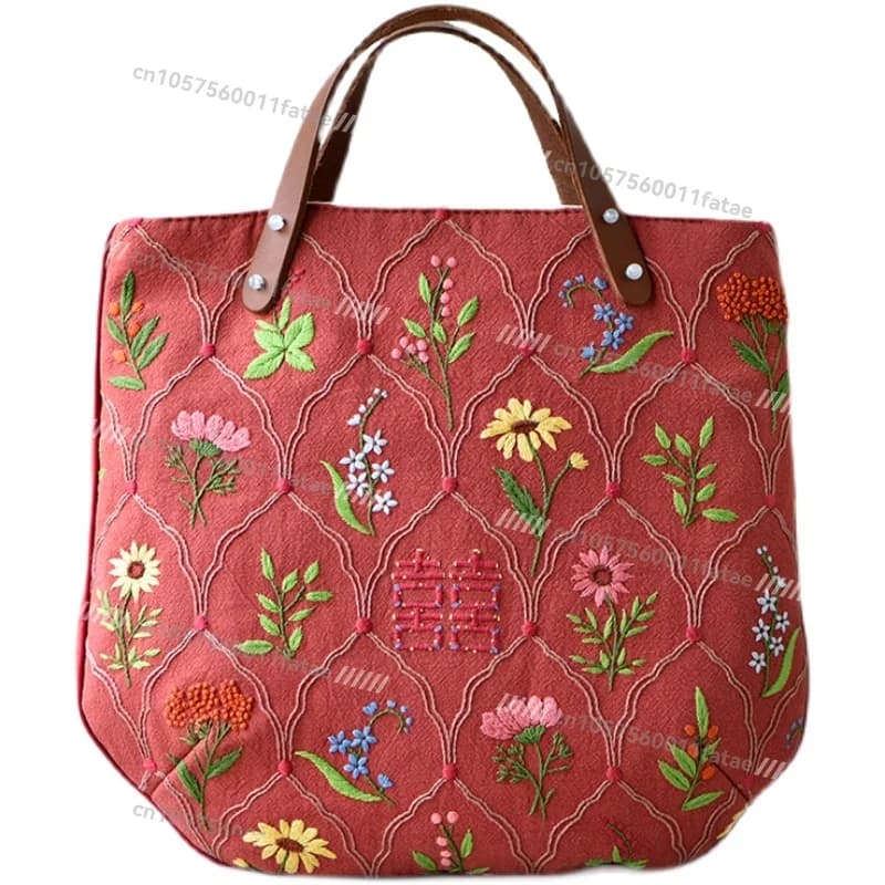 Handbag DIY Antique Traditional Creative Homemade Material Bag Wedding Embroidery Kit