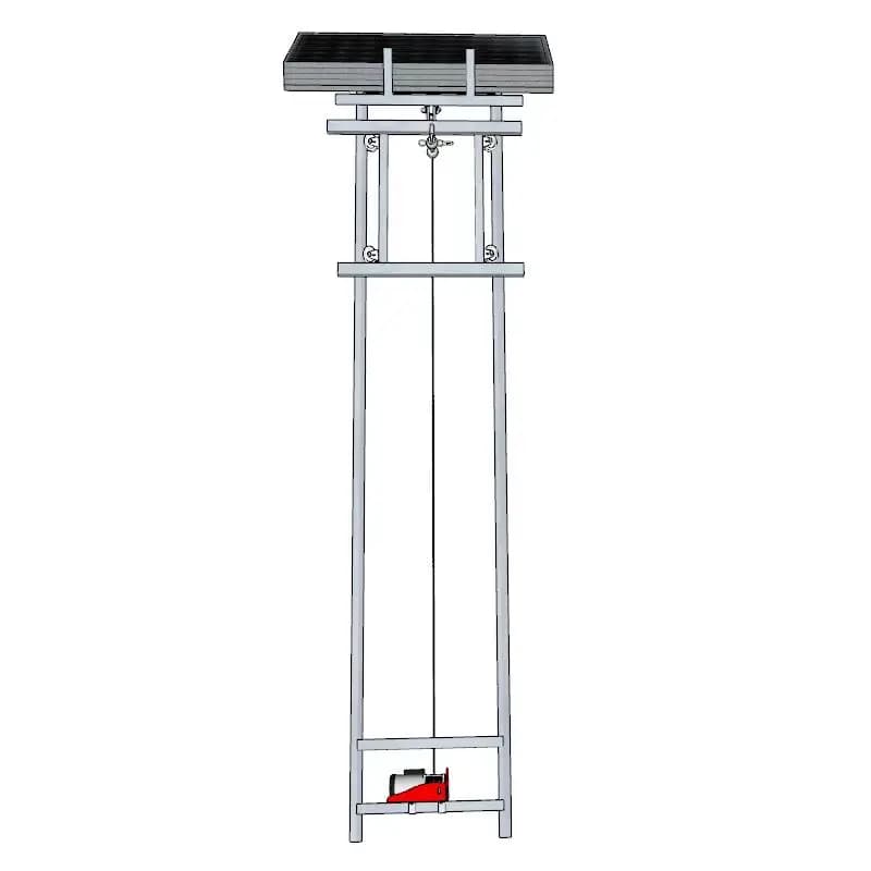 High Quality Electric Cargo Elevator Lift 160kg 4 Panels Ladder Lifter with Wire Rope Sling for Home Use and Hotels
