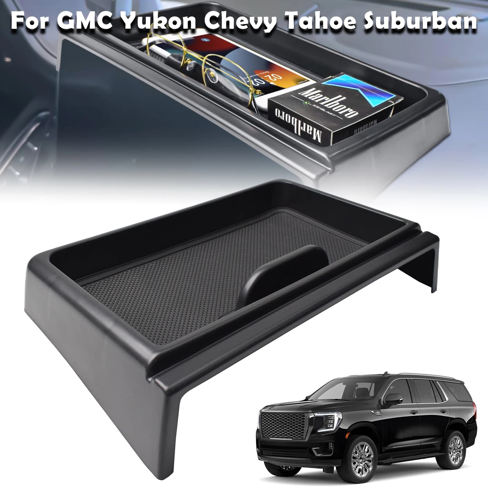 Center Console Dashboard Tray Organizer For 2021-2023 2024 Chevy Tahoe Suburban/GMC Yukon Front Center Console Dash Board Box