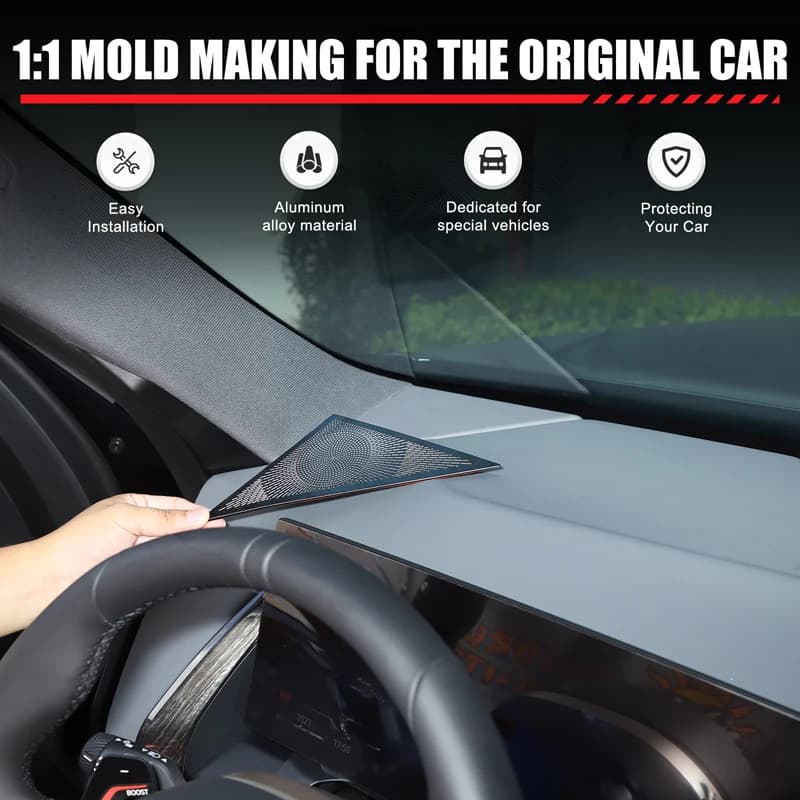 Stainless Steel Car Instrument Panel Side Speaker Cover Decoration Interior Car Accessories For BMW X3 G45 2025-2026
