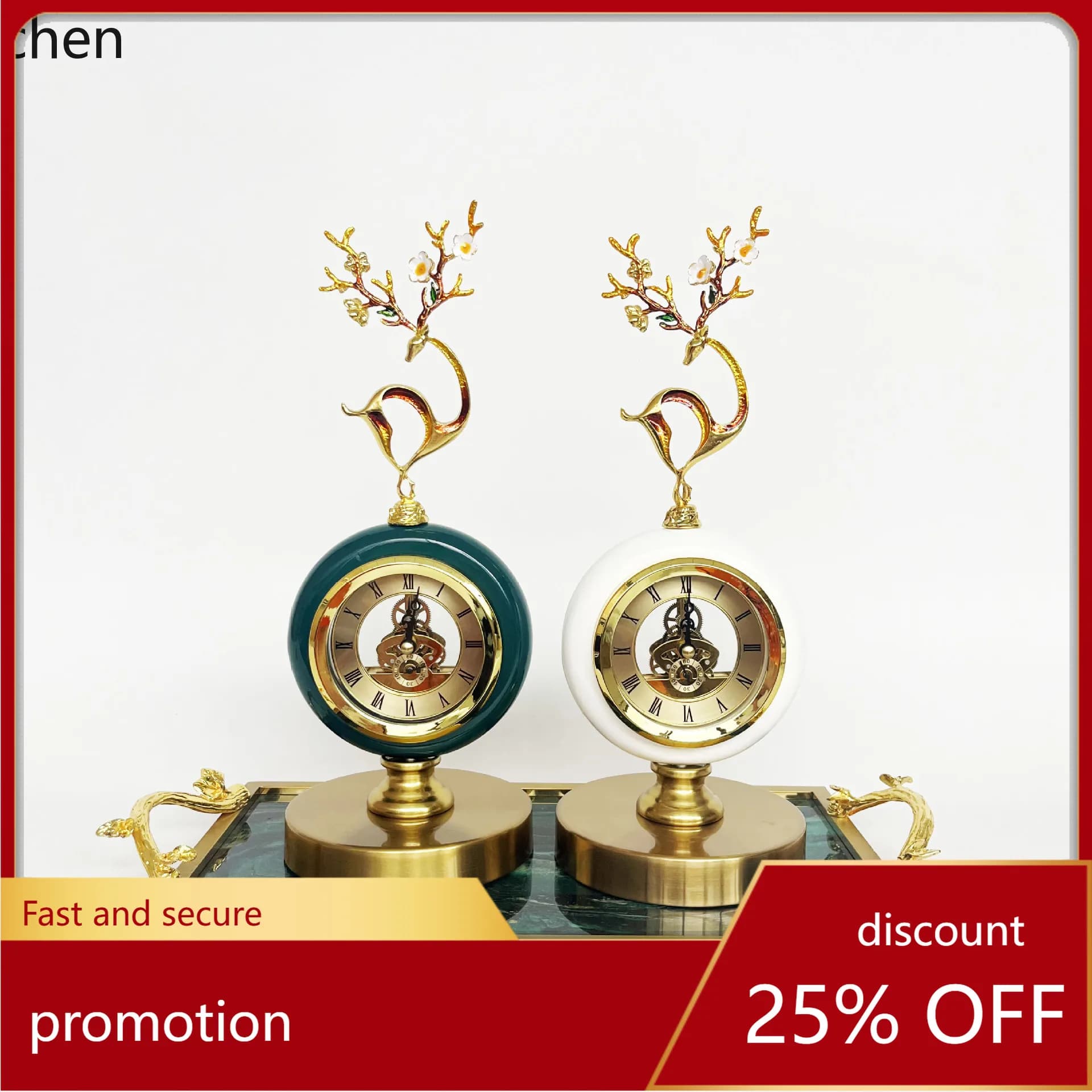 ZML desktop clock for living room, home clock ornament, simple style small table clock