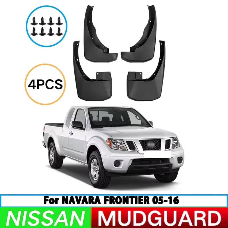 For Nissan Navarre Frontier 2005-2016 Car Tire Fender Splash Guard Front and Rear Wheel Fender Auto Parts 4Pcs
