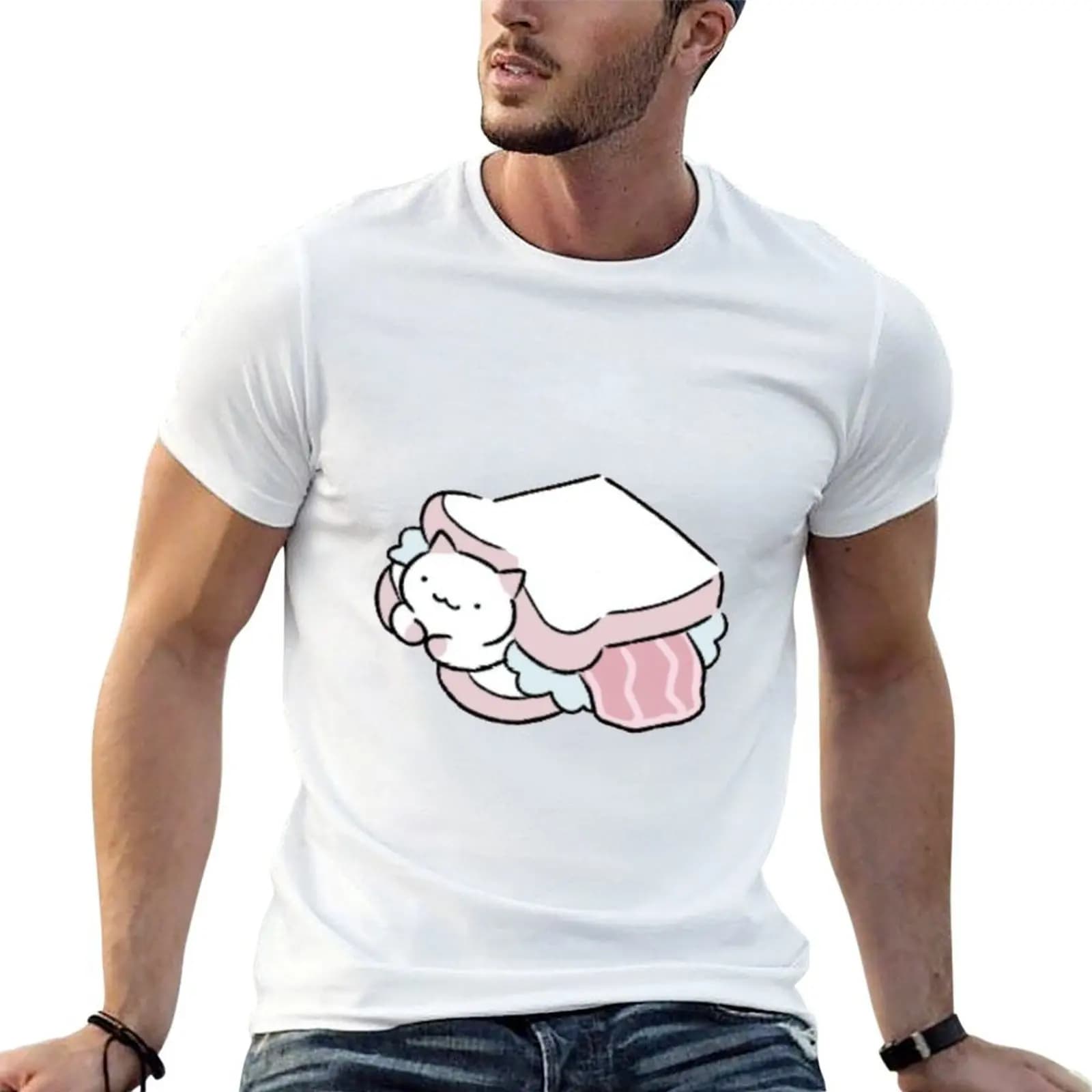 Sandwich [Fushigi Neko no Kyuu-chan] T-Shirt funny meme t-shirts Aesthetic clothing fitted t shirts for men