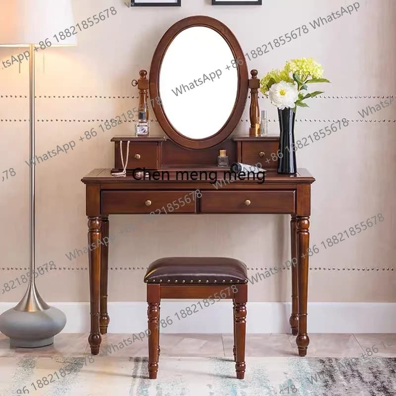 Storage Light Mirror Vanity Table Aesthetic Luxury Bedroom Drawer Dressing Table ModernDecor  room Furniture