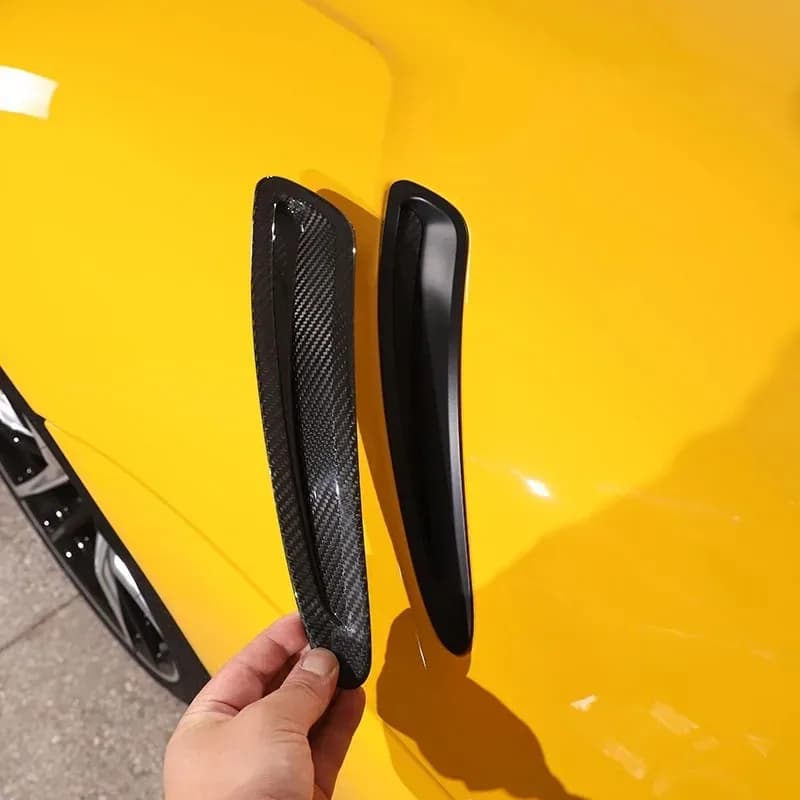 For TOYOTA SUPRA MK5 A90 19-26 Real Carbon Fiber Car Side Air Vent Outlet Front Engine Hood Cover Trim Exterior Car Accessories