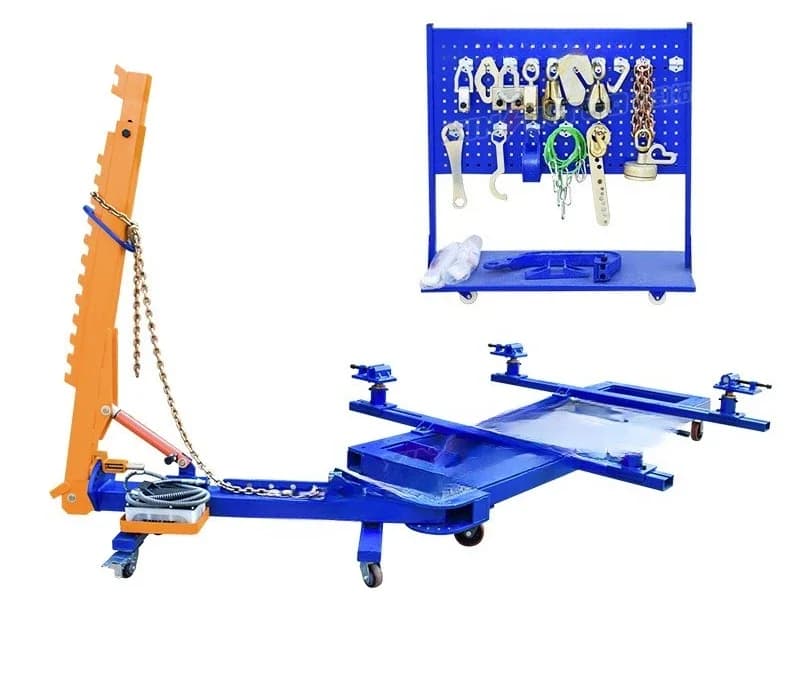 European frame girder calibrator sheet metal maintenance and correction platform