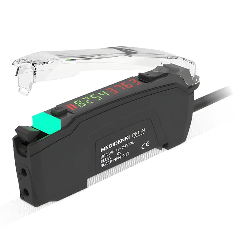 Akusense PE1 Digital Fiber Optic Signal Amplifier Diffusive Thrubeam Cylindrical Square Head Optical Sensors for PNP NPN Output