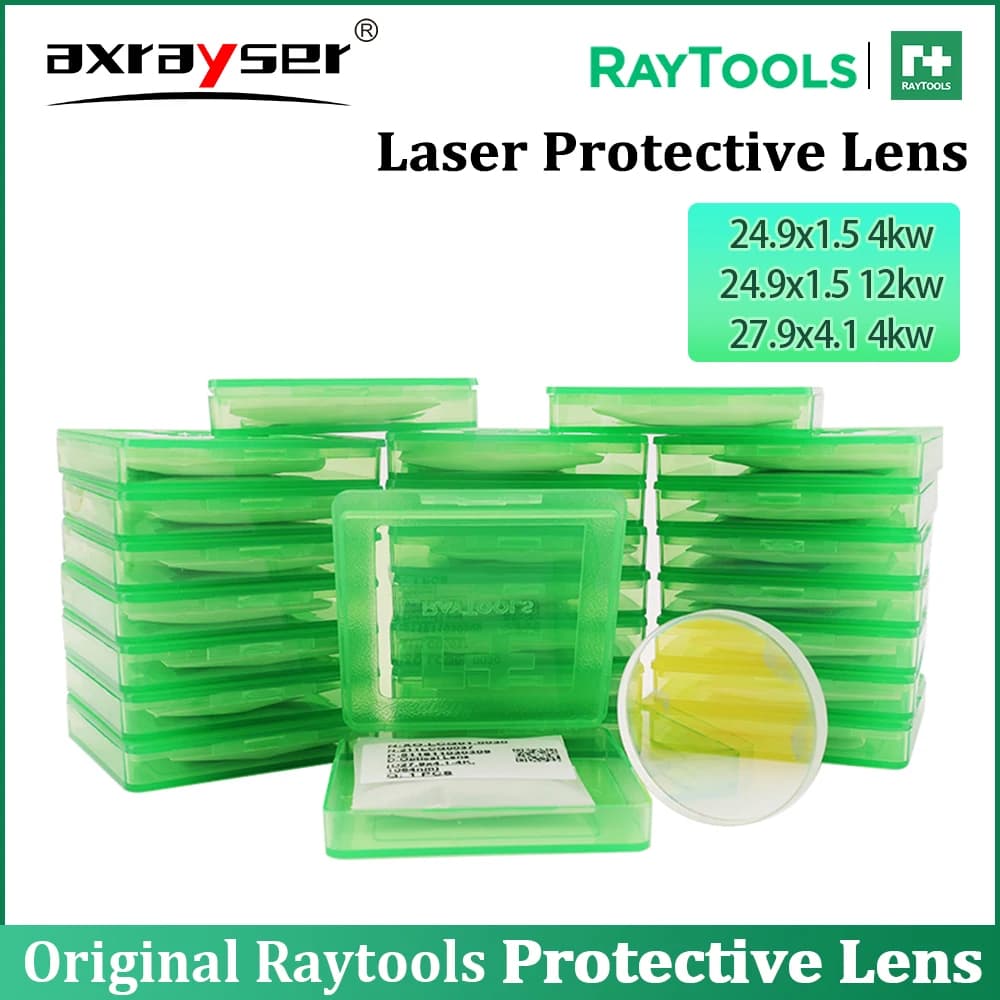 Original Raytools Protective Windows Laser Optical Lens 27.9*4.1 1064nm 211LCG0037 for Fiber Laser Head BT240S BM109 BM114S